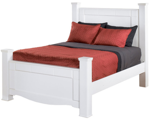 Dominic White Poster Bed