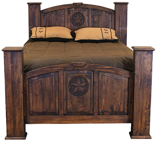 RIGGINS Brown Poster Bed