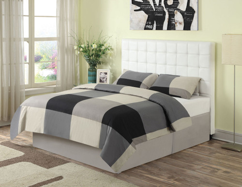 Zephyrus White Leather Headboard