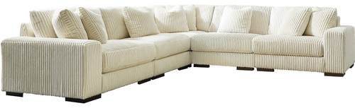 PREZZA Ivory 133" Wide Modular Sectional without Chaise