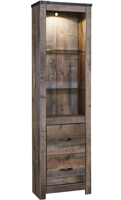 BENNI Rustic Brown 73" Height Tall Pier with Light