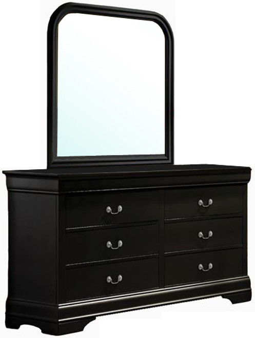 Lafayette Black Dresser & Mirror
