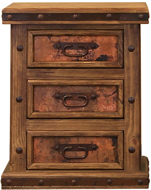 Brock Rustic/Copper Nightstand