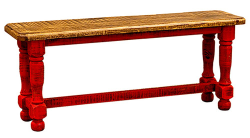 Provencia Red Rustic Dining Bench