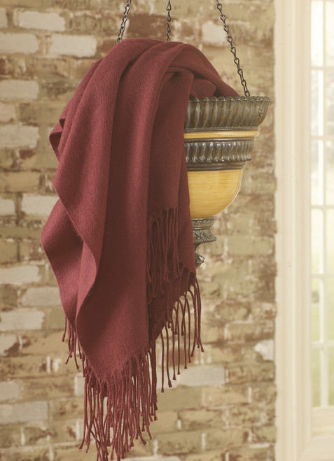 Vale Burgundy Decorative Throw