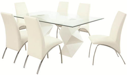 Sabina White 9 Pc Dining Set