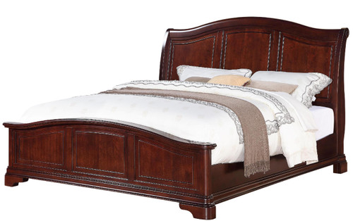 SELENA Dark Cherry Low Profile Bed