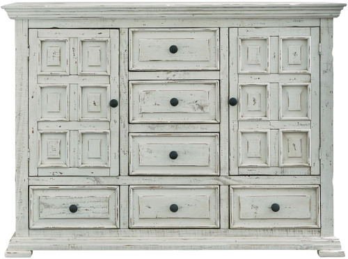 LAREDO White 61" Wide Oversized Dresser