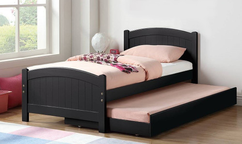 Todd Black Twin Trundle Bed 
