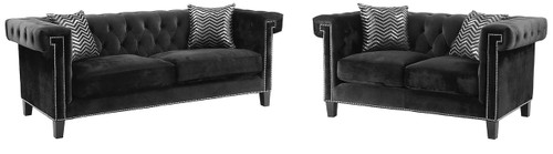 LOCKLEAR Black Sofa & Loveseat