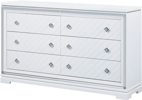 GENOA White 63" Wide Dresser