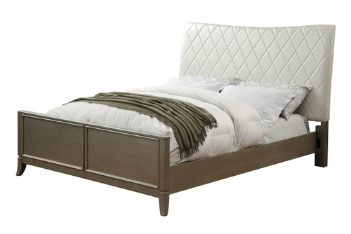 MELANGE Silver Gray Bed