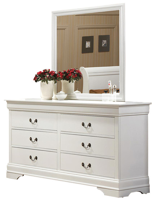 Lafayette White Dresser & Mirror