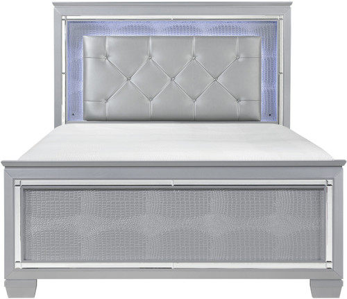 ANNIE Silver LED Lighted Bed