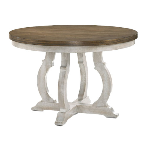 Cillin - Round Dining Table - Walnut & Antique White