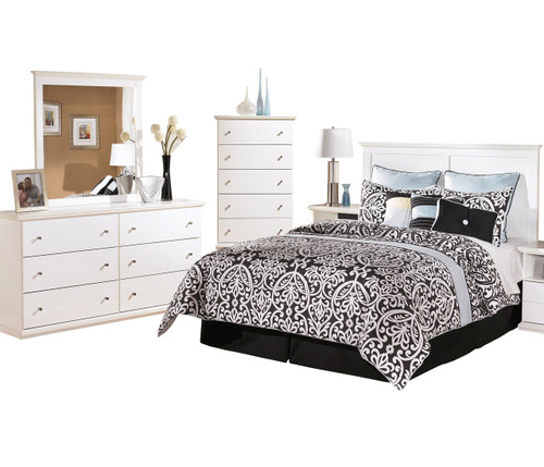 LUCIA White Headboard Bedroom Set