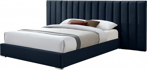 JESIQUE Blue Velvet Bed