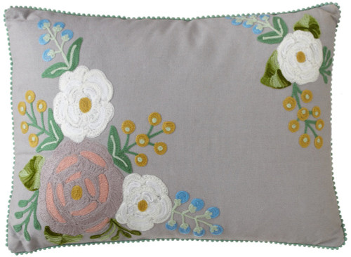 Suzanne Embroidered 20" x 14" Pillow