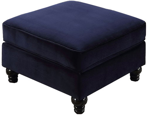 YULIETTE Blue 32" Wide Ottoman