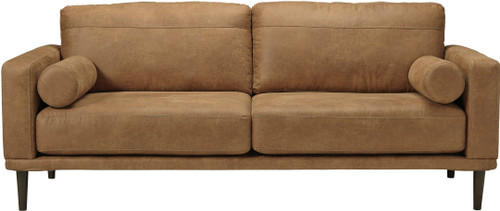 HOLYFIELD Caramel Brown 82" Wide Sofa