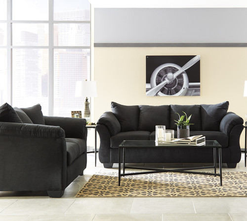 EDELINE Black Sofa & Loveseat