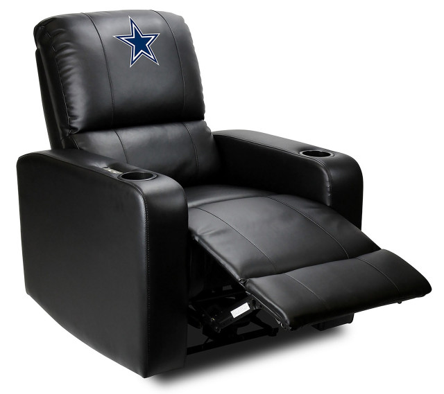 HUDDLE Dallas Cowboys 38" Wide Blue Fabric Recliner CB Furniture
