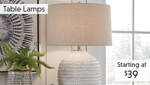 Table Lamps: Starting at $39