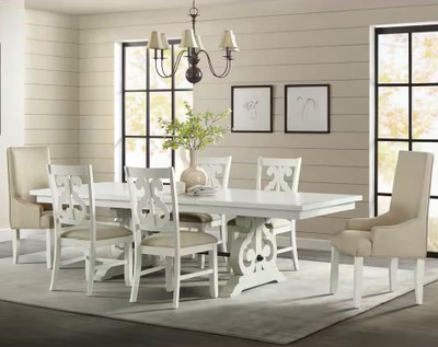 WESTIN White 7 Piece Dining Set - CB Furniture