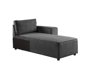 Silvester - Modular Chaise With 2 Pillows - Gray Fabric - CB Furniture
