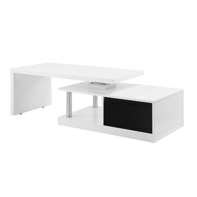 【cornice】COFFEE TABLE Minimalist Coffee Table with Curved Deco Groove Details and