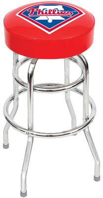 Holland Bar Stool 30 Round Philadelphia Phillies Counter Height Pub Table  with Stainless Steel Round Base