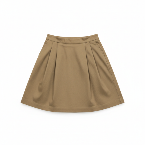 Feedo & Co. A-Line Skirt - Khaki