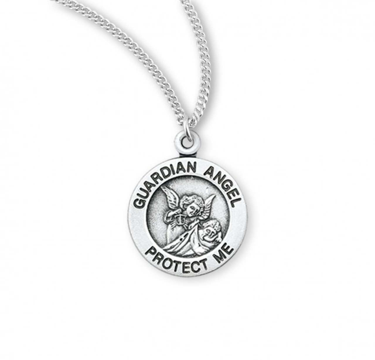 Sterling Silver Guardian Angel Necklace