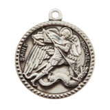 Sterling Silver Saint Michael Round Medal