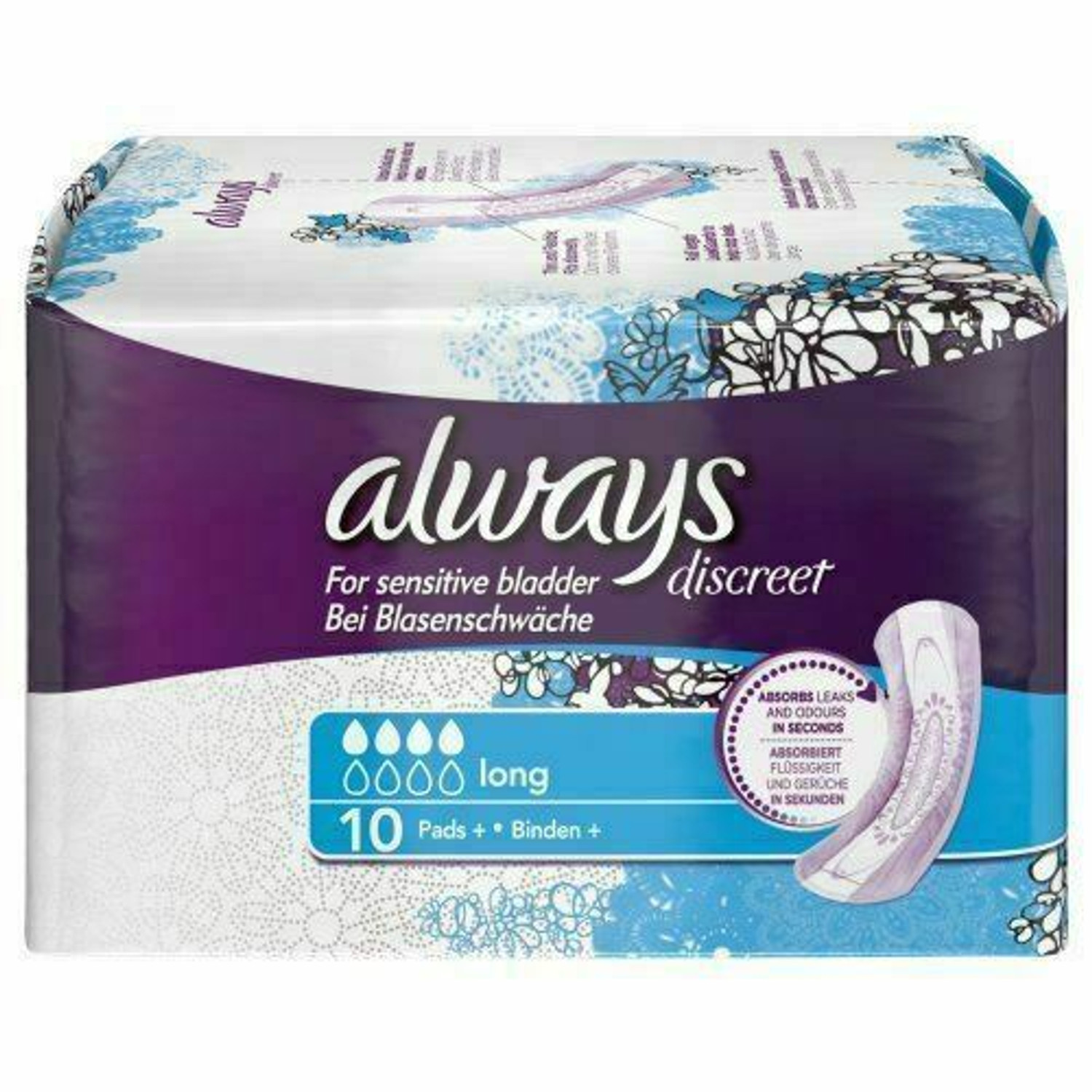 Always Discreet Incontinence Pads Plus Women Long Plus x8 - We Get Any Stock