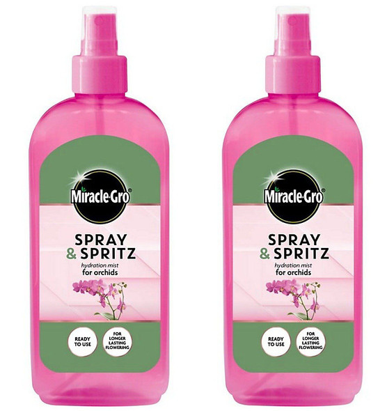 2 x Miracle-Gro Spray & Spritz Hydration Mist for Orchids Ready to Use 300ml