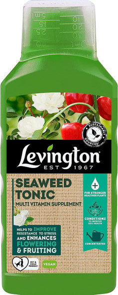 Levington Seaweed Tonic Vegan Soil Supplement Aids Plant Immune System 800 ml