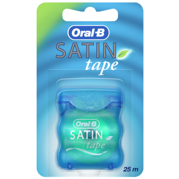 6 x Oral-B Satin Floss Dental Tape Mint, Comfort Grip, Satin-Like Texture - 25m