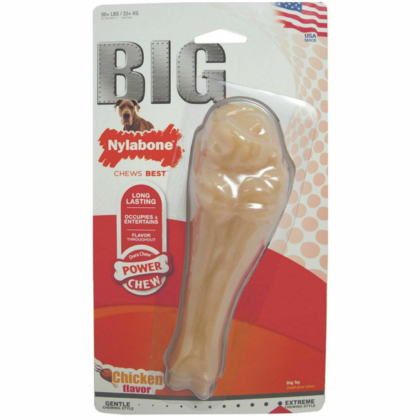 Nylabone Chicken Extreme Turkey Leg Chew, For X-Large Dogs, Tough/Durable Nylon