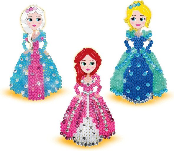 SES Creative Iron on Beads Princesses Diamond, Diverse Colours, 06269