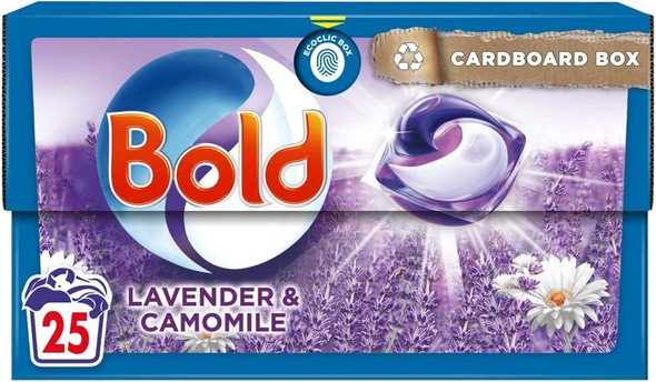 Bold All-in-1 Pods Washing Liquid Capsules 25 Washes, Lavender & Camomile