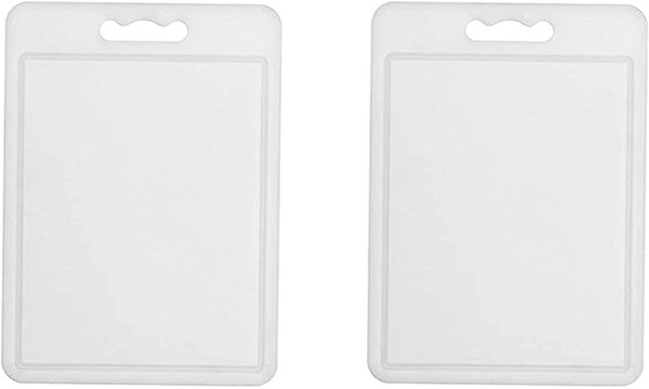 Chef Aid Kitchen Easy Wash Chopping Board Lightweight L40cm x W30cm White (Pack of 2)