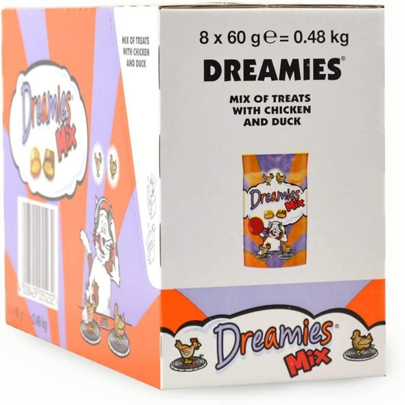 Dreamies Chicken & Duck 60g (Pack of 8)