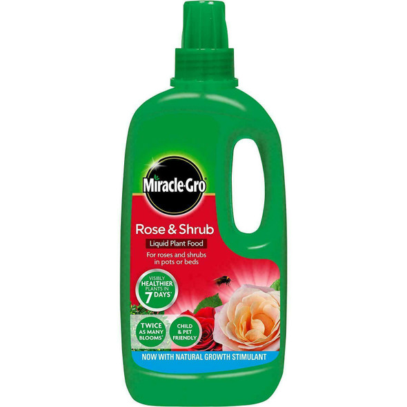 Miracle-Gro Rose & Shrub Concentrated Liquid Plant Food Fertiliser 1 Litre