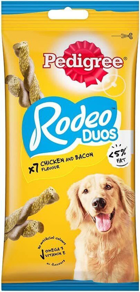 Pedigree Dog Treats Rodeo Duos with Chicken & Bacon, 7 Chews