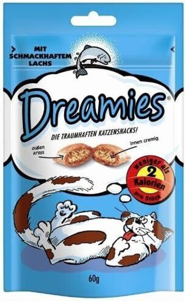 Dreamies Cat Treats Salmon 60g (Pack of 6)