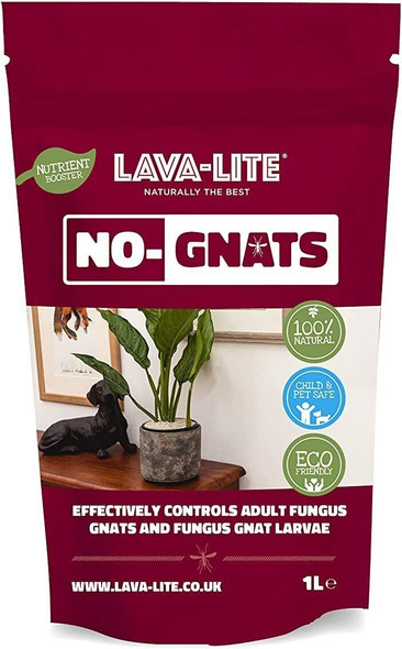 Garden Magic LAVA-LITE No Gnats, prevents gnats laying larvae, keep your plants and home gnat free naturally (1 Litre)