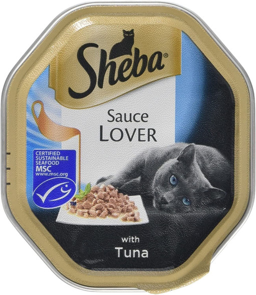 Sheba Tray Wet Cat Food Sauce Lover With Tuna 18 Pack 85g