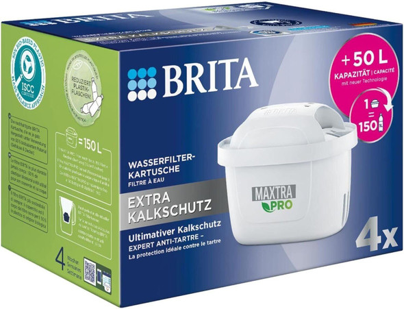 BRITA Maxtra Pro All-in-1 Water Filter Jug Cartridges Replacements Pack of 4