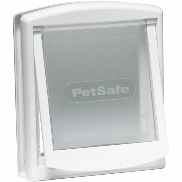 PetSafe — Original Staywell cat and dog flap, 2 ways in — entry and exit - Pet door. Durable, Rigid, Closure Panel (sold separately) - White (S)
